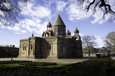 Ermenistan 'daki Echmiadzin Katedrali' nin antik mimarisi (Vagarshapat)