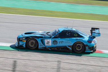 Mercedes Benz AMG GT3 EVO Barcelona Katalunya pistinde Fanatec GT World 'de
