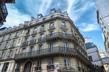 Paris, Marais 'de binalar, merkezde, tipik bir cadde, Fransa