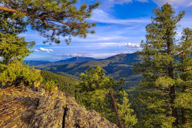 Dağların ve yeşil ağaçların manzarası