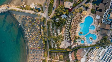 Four Seasons Hotel, Limasol, Kıbrıs 'ın hava manzarası  