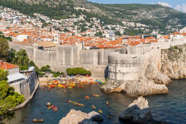 Scenic view showcasing the historic charm and architectural beauty of the Old City of Dubrovnik in Croatia.