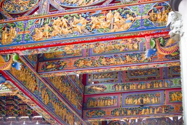 Caisson, ya da kasası, Çin tapınağının tavanı, geleneksel Asya mimarisi.