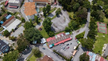 Top view of Kuala Kubu Baharu old town in Hulu Selangor. 