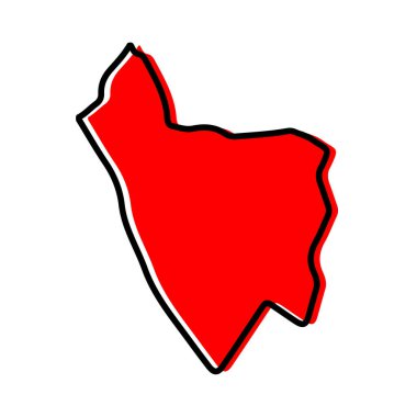 Namibya vektör haritası tasarımının Namaqualand bölgesi.