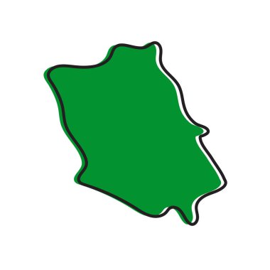 Sri Lanka vektör haritası illüstrasyonunun kalutara bölgesi.