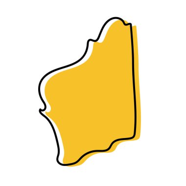    Batı Avustralya WA Avustralya eyaleti harita tasarımı.