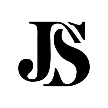 Biçimlendirilmiş siyah beyaz logo tasarımı