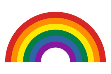 Gökkuşağı gurur simgesi LGBT. Düz vektör illüstrasyonu