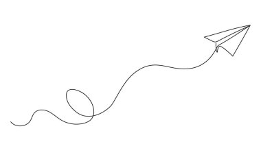 Havada uçan basit kağıt uçak