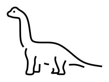 Dinozorun basit çizimi