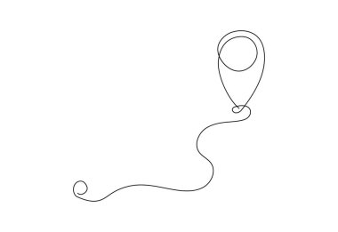 Konum işaretçisinin basit çizgisi