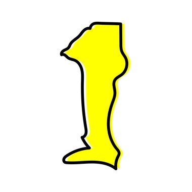 Namibya vektör haritasının Oshana bölgesi.