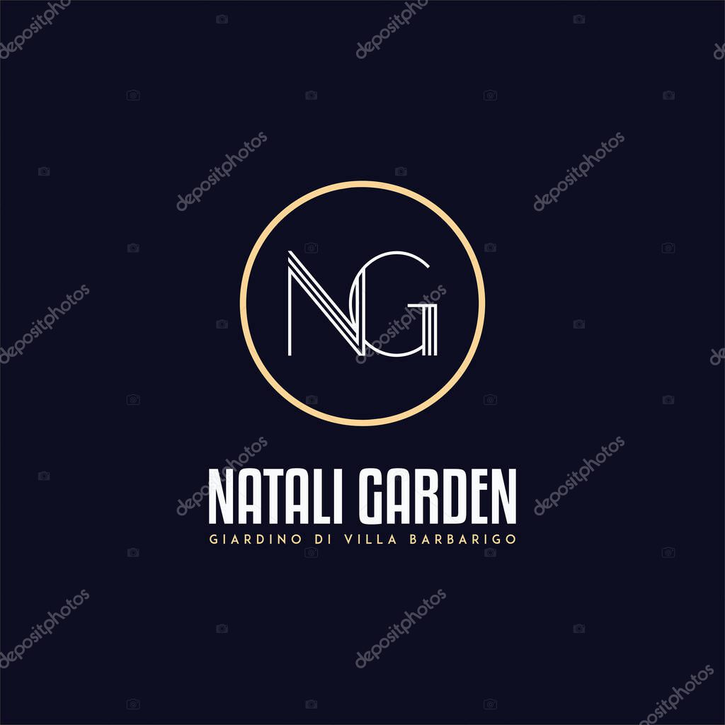 Alphabet letter icon logo Gn, NG, GN Logo Emblem Monogram, Lette