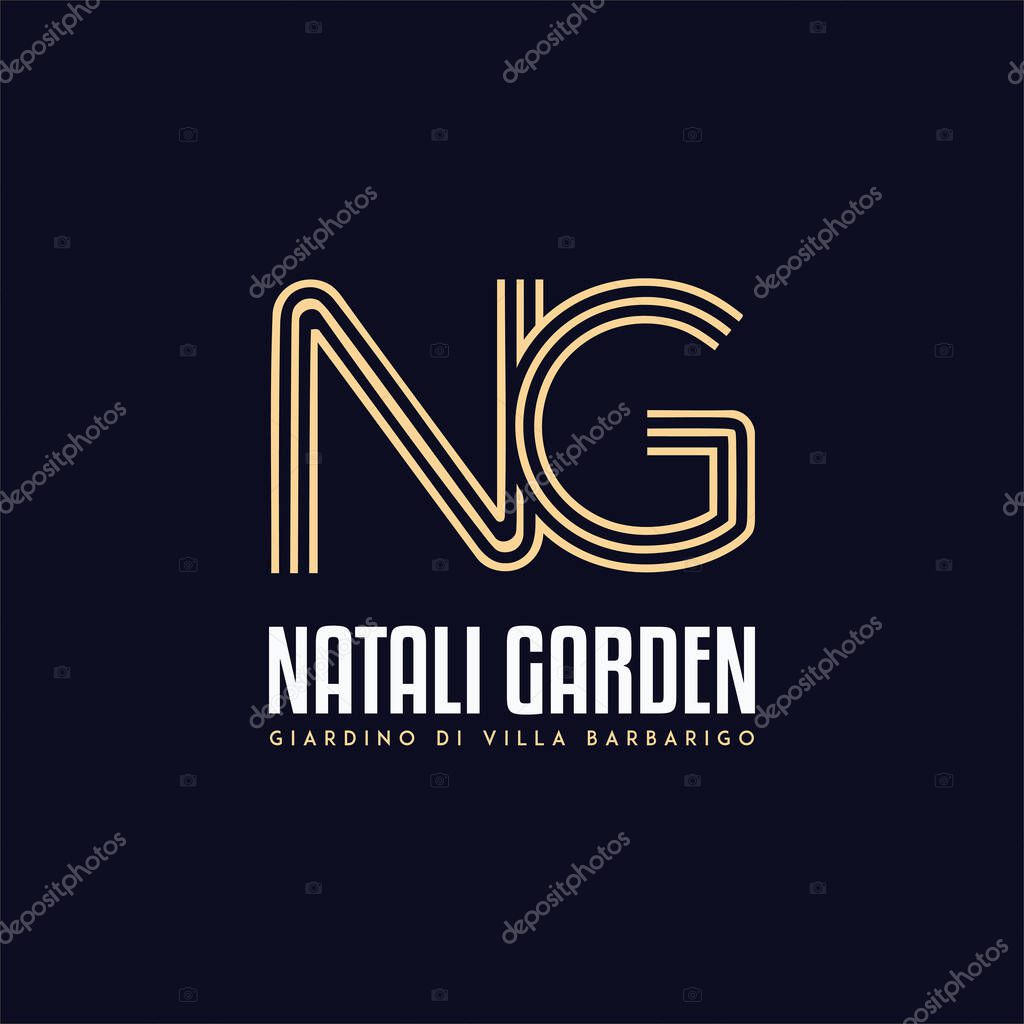 Alphabet letter icon logo Gn, NG, GN Logo Emblem Monogram, Lette