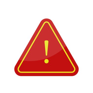 Sarı ünlemli kırmızı uyarı işareti
