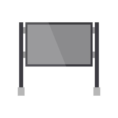 Metal destekli boş dikdörtgen işareti