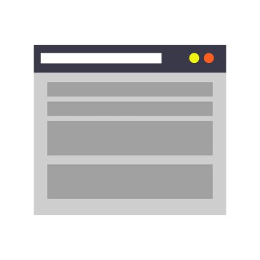 Çoklu bölümlü bir bilgisayar tarayıcı pencere arayüzünün grafiksel tasarımı