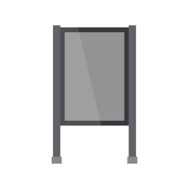 Boş siyah tabela kaldırımda duruyor