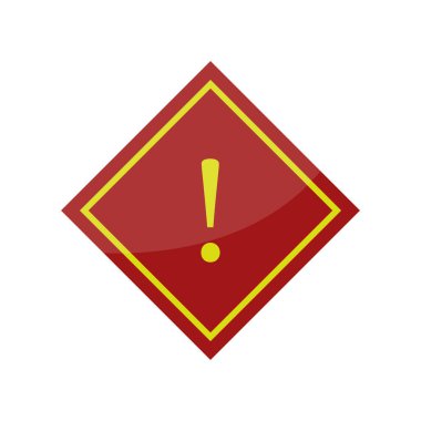 Sarı ünlemli kırmızı uyarı işareti