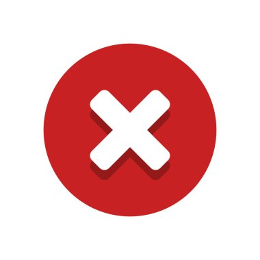 Beyaz haç sembollü kırmızı daire yasaklamayı veya eylemi iptal etmeyi simgeliyor