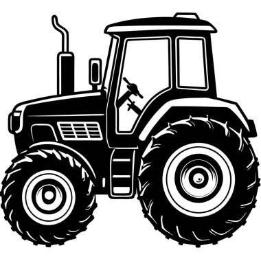 Çekici aracın siyah silueti