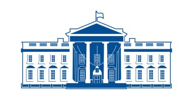 Mavi ve Beyaz Vektör Beyaz Saray Resimleri