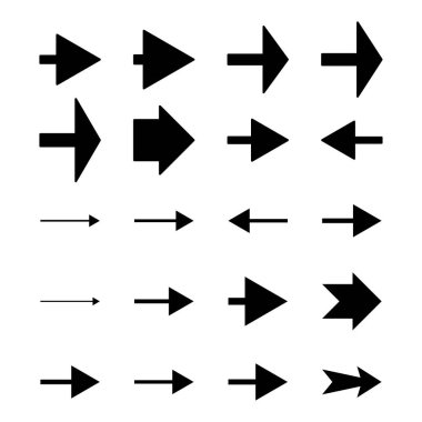 Vektör çizim okları Icons set