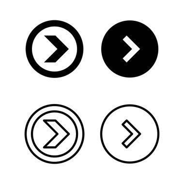 Basit bir arkaplanda siyah beyaz gösterilen dört ok simgesi