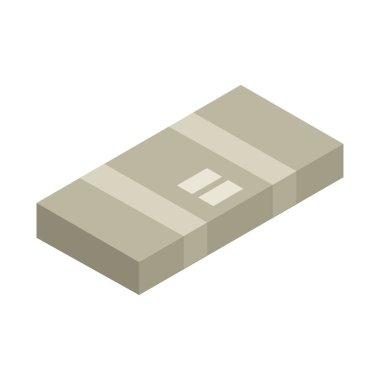 Kağıda sarılmış düz dikdörtgen paket