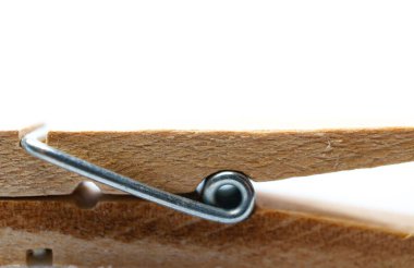 Metal Bahar 'ın Macro Manzarası ve Beyaz Pee' nin izole ettiği kıyafetlerin ahşap dokusu.