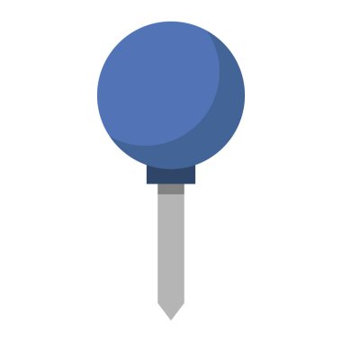 Katı mavi konum pimi öncelikle navigasyon için kullanılan silindirik tabanlı