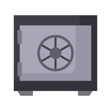 Dairesel arama ve sapı olan kapalı bir kasanın siyah beyaz grafiği