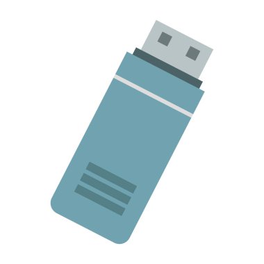 Mavi kaplamalı ve metalik konnektörlü modern dijital USB flash disk