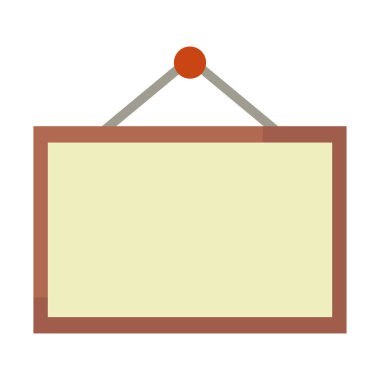 Duvarda asılı boş tabela