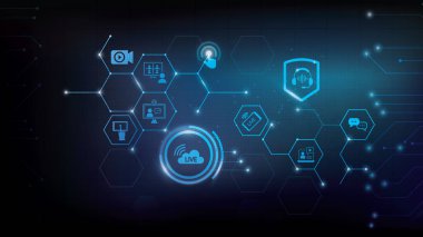 Canlı yayın arkaplanı, çevrimiçi video akışı simgesi, dünya dijital internet TV pankartı tasarımı