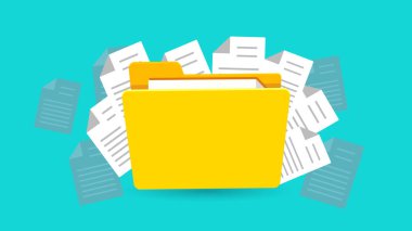 Belgeli dizin, vektör illüstrasyonu