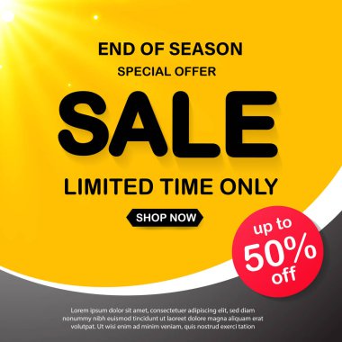 Satış afişi şablonu tasarımı. Sınırlı Zaman Teklif Özel SancağıName.