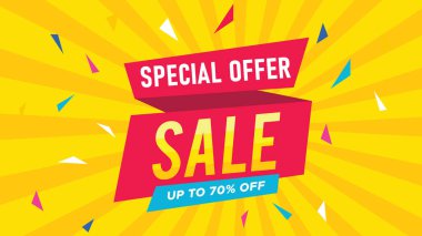 Satış afişi şablonu tasarımı. Sınırlı Zaman Teklif Özel SancağıName.