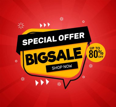 Satış afişi tasarımı, büyük indirim özel teklifi. 