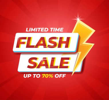 Flaş Satış afişi şablon tasarımı. vektör EPS 10