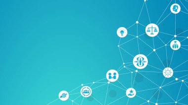 Dayanıklılık afişi web sitesi ikonlu vektör illüstrasyon kavramını simgeler. EPS 10 