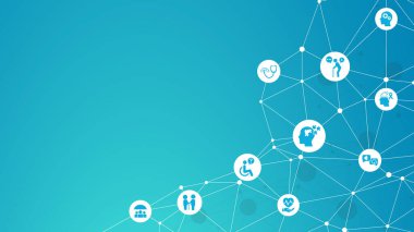 Alzheimer ve bunama vektör çizimi. Hafıza sorunları, beyin hastalığı, hafıza kaybı, Alzheimer olan hastalara yardım ve bakım kavramı