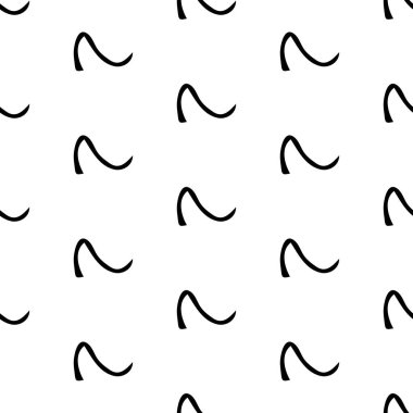 Siyah çizim elli kusursuz desen beyaz arkaplana karalamalı şekil çizmiş. Soyut grunge dokusu. Vektör illüstrasyonu