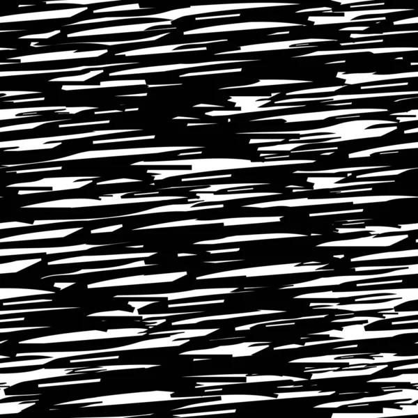 Bezešvé Vzor Černou Tužkou Tahy Štětcem Abstraktních Tvarech Bílém Pozadí — Stockový vektor