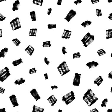 Koyu elle çizilmiş kusursuz desen beyaz arka planda karalama lekesi. Soyut grunge dokusu. Vektör illüstrasyonu