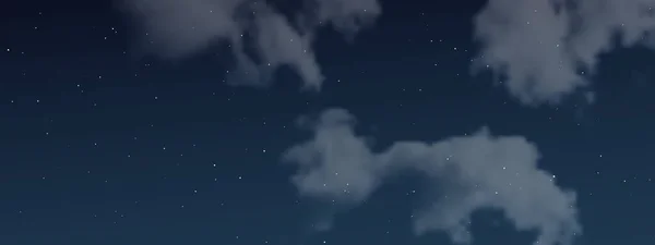 Νυχτερινός Ουρανός Σύννεφα Και Πολλά Αστέρια Αφηρημένο Φόντο Της Φύσης — Διανυσματικό Αρχείο