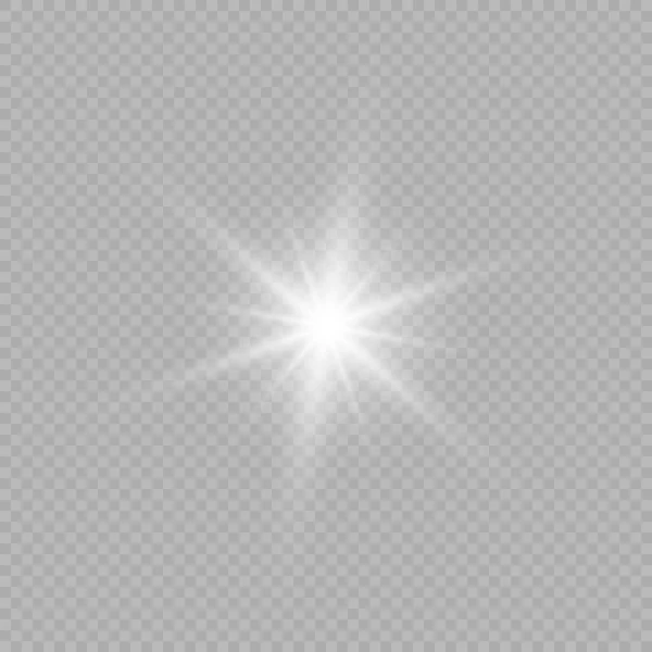Effetto Luminoso Dei Brillamenti Della Lente Luci Luminose Bianche Effetti — Vettoriale Stock