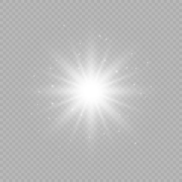 Effet Lumière Des Fusées Éclairantes Des Lumières Blanches Incandescentes Éclatent — Image vectorielle