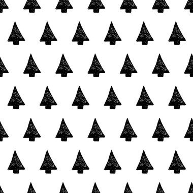 Beyaz arka planda siyah el okları çizilmiş pürüzsüz desen. Vektör illüstrasyonu